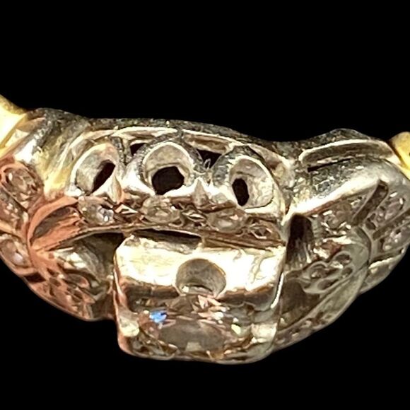 Antique 14kt gold Art Deco diamond ring appraisal included 6.75 - Picture 14 of 16